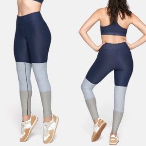 Outdoor Voices Dipped Leggings in Blue / Beige
